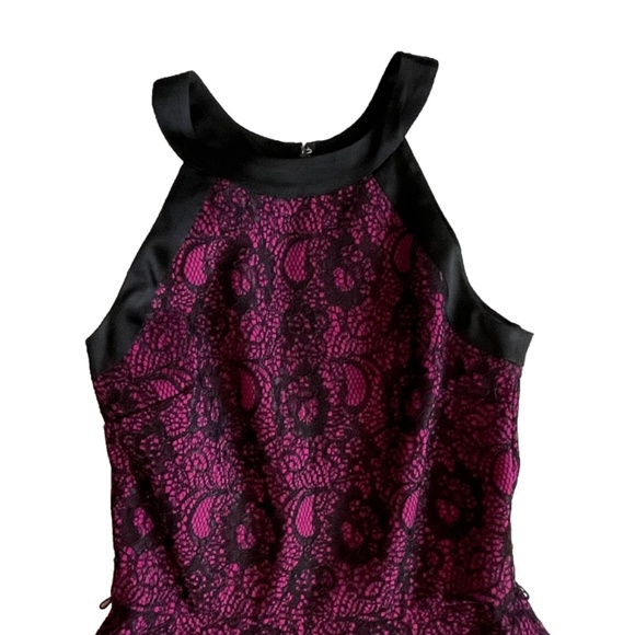 EUC Le Chateau Burgundy Brocade Dress Size XXS - Picture 3 of 8